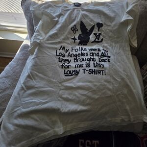 Lousy Mens White Graphic T-Shirt Size Large NWOT